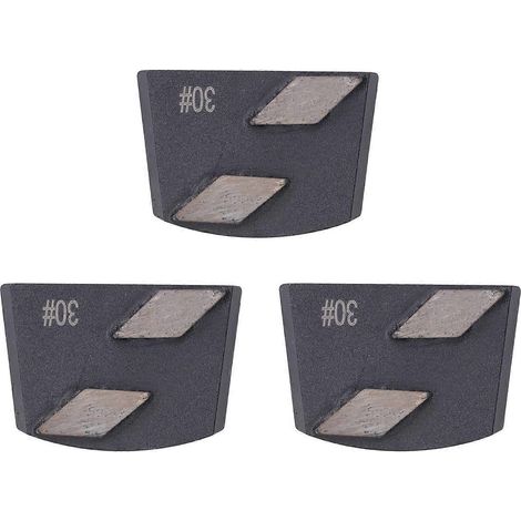 3-teiliges Diamantschleifblock-Set mit 2 Klingen (Körnung 30) zum Polieren von Beton, Zement, Bodenbelägen und Farbe