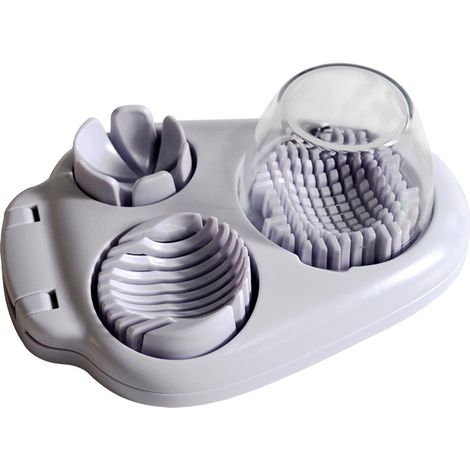 Coupe-œufs 3 en 1, coupe-œufs manuel en acier inoxydable