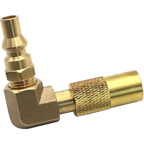 Adaptateur de gaz propane 1/4' RV adaptateur à 90 degrés à connexion rapide avec coude (1/5)