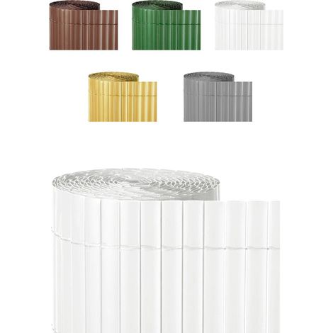 Cañizo PVC Doble Cara 1400gr/m² Valla ocultación Resistente a Rayos UV Bridas Fijación Incluidas