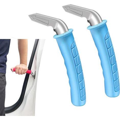 Supporto per maniglia della portiera dell'auto in 2 pezzi, ausilio per la maniglia della portiera per anziani, supporto ergonomico per alzacristalli per veicoli per anziani, pazienti post-operatori (1/5)
