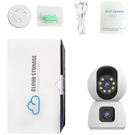 Caméra de surveillance intérieure 5G – 4 MP – Vision nocturne couleur – Détection de mouvement AI – Rotation 355° – Application mobile (1/5)