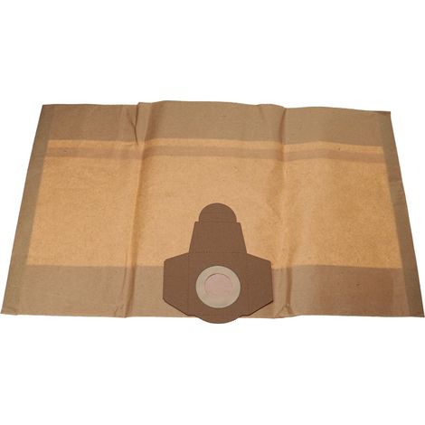 vhbw 20x Sacs compatible avec Parkside PNTS 1500 B3 IAN 275083, PNTS 1500 B3 IAN 104474 aspirateur - 38,5cm x 26cm marron