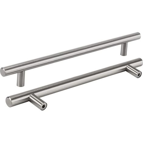 10 - Möbelgriff - Edelstahl - Oberfläche: Gebürstetes Nickel - Für Küche und Schrank - Silber - 224 x 30 mm (1/5)