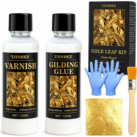 Kit Feuille d'Or Adhésif à Base d'Eau 240 ml (1/5)