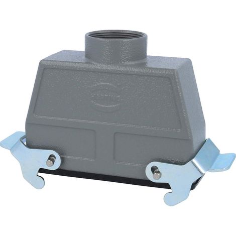 HARTING Han 24B Embase prolongatrice haut, 1xPG29 sortie de câble droite, avec 2 étriers transversaux Presse-étoupe PG29 Plage de serrage 16,0 mm - 25,0 mm - 1 Stück (1/2)