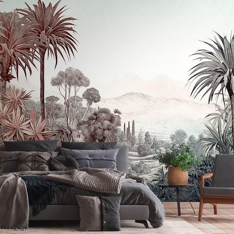 A.S. Creation Livingwalls Fototapete The Wall III 399031 Eine Rolle Ein Motiv 371 x 280 cm Bunt Braun Blau (1/4)
