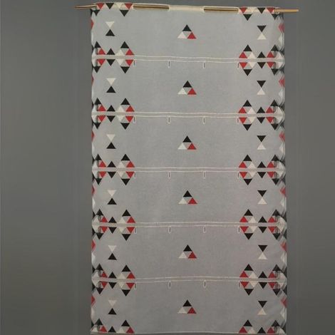 Modulable en voile brodé de triangles colorés Ivoire 70x120 cm