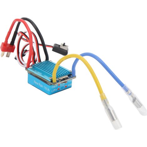 Wasserdichter elektronischer Drehzahlregler (ESC) für Bürstenmotoren mit 35A/160A, 1/2-Kanal-Modus, automatische Abstimmung, für 1/12 RC-Autos, Wohnmobile, SUVs, Trucks und Crawler. (1/4)