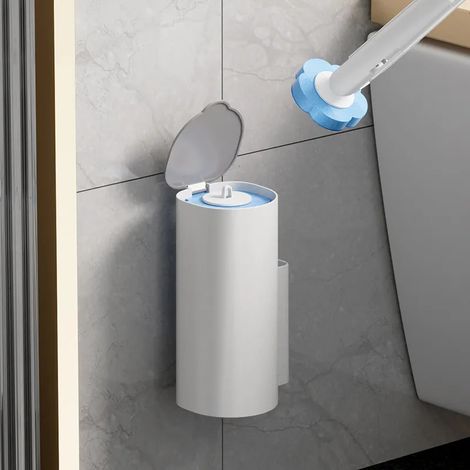 Einweg-Toilettenbürsten-Set, Paar montiert, Weiß (1/4)