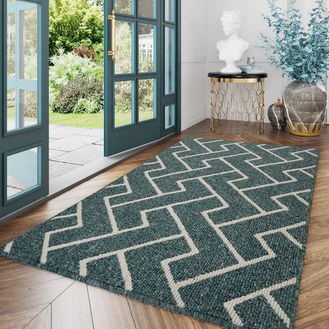 Paillasson Intérieur Tapis 119x180cm Entrée Intérieur Extérieur Imperméable,Antidérapant,Absorbant,Tapis pour Entrée,Lavable,Cuisine,Salle de Bain-Lake Blue (1/5)