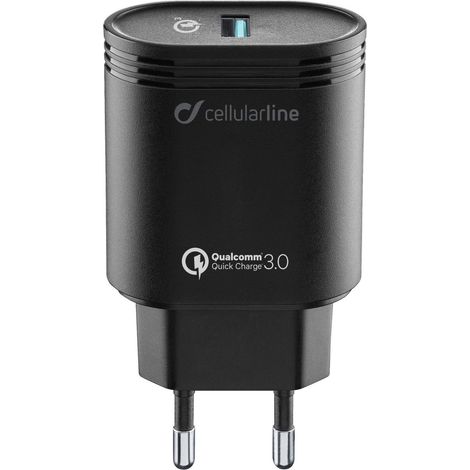 Cellularline USB Charger 18W - Huawei, Xiaomi, Wiko, Asus and other smartphone Cargador de red adaptable de 18W
