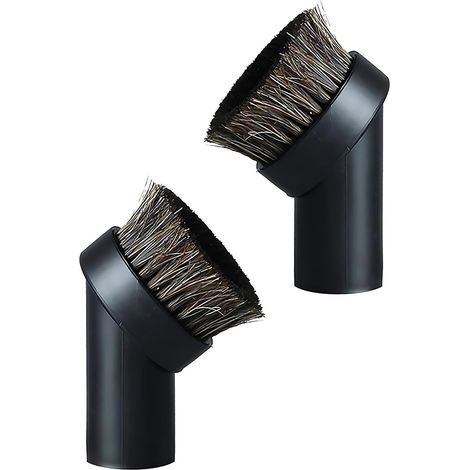 2 Pièces Brosse Épousseter Ronde Brosse Poussière Ronde Buse Brosse avec Connexion 32 mm Accueil Cheval Cheveux Brosse à épousseter (1/4)
