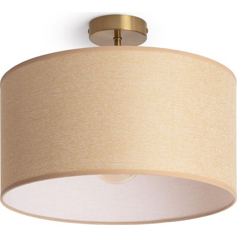 Lámpara de Techo Metal y Tela Quitón Beige (1/5)