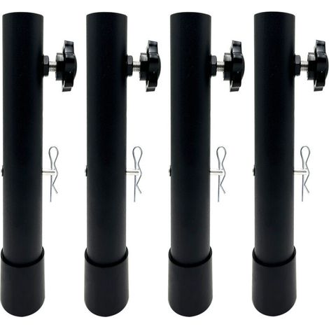 Lot De 4 Rallonges De Pieds De Table Pour Tables Pliantes Pour Pieds Pliés Et Droits, Rehausseurs De Pieds De Table Pliables Réglables, Pour Une Hauteur De (19,8 Cm)
