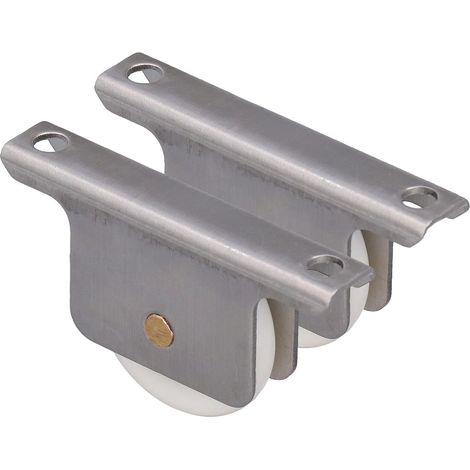 Poulie de porte coulissante en 2 parties avec base, pour douche (1/5)