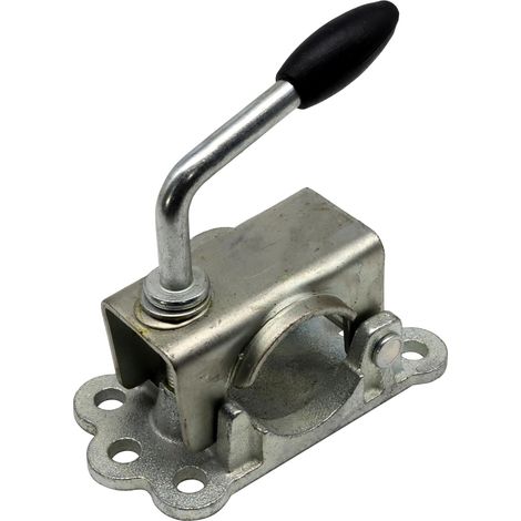 Generisch Support de serrage en fonte renforcé par plaque en fonte – Tube Ø 48 mm pour roue jockey remorque caravane (1/3)