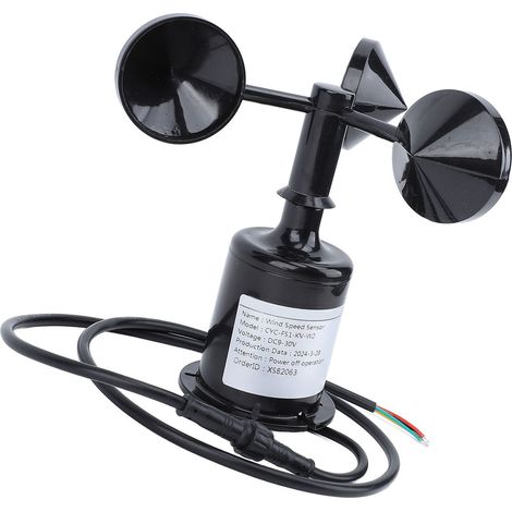 Anémomètre à 3 coupelles capteur de vent professionnel haute précision pour industrie agriculture 9-30V (1/5)