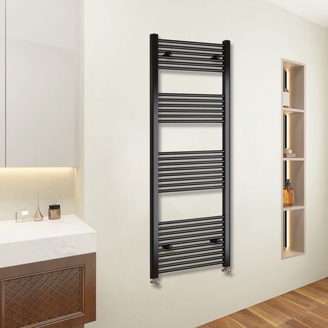 AICA 1800x500mm(HxW) Matt Black Straight Central Rail Radiator