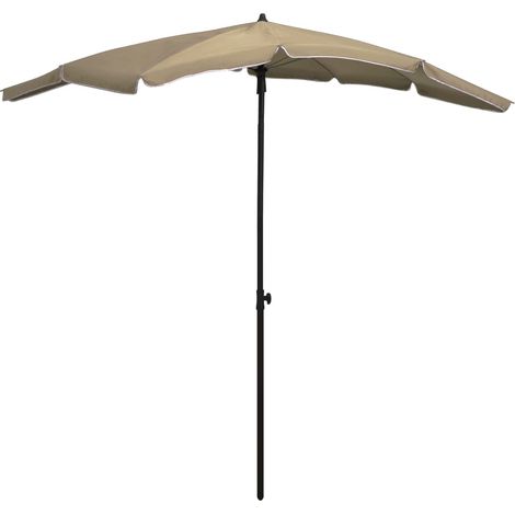 Sonnenschirm mit Mast 200x130 cm Taupe