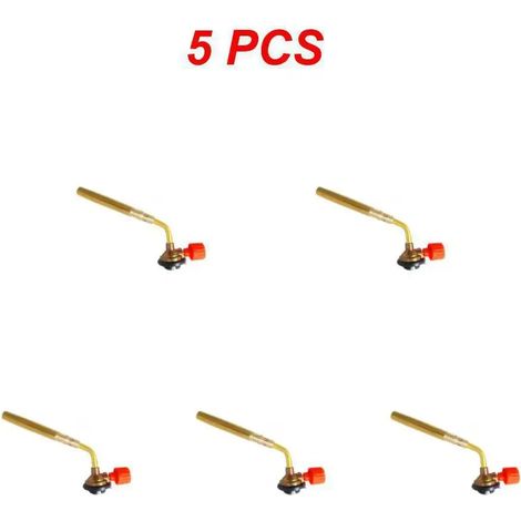 Pistolet à gaz portable avec tête de pulvérisation, brûleur à gaz de soudage haute température, torche à gaz, accessoire pour équipements de chauffage de camping, barbecue et réchauds portables (1/3)