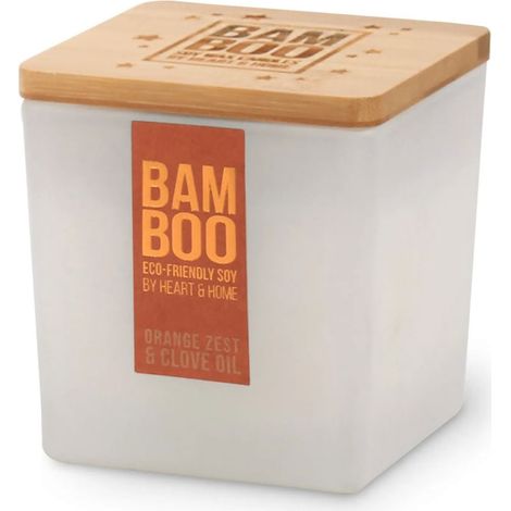Grande bougie Bambou Zeste d'orange et clou de girofle (1/3)