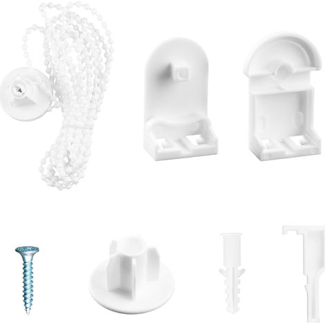 Roller Blind Fittings-25mm Plastic Replacement Repair Kit for Curtain Roller Blind Spares Accessories with Beaded Chain