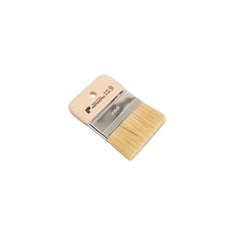 SPALTER DECORATIVO SETOLA BIONDA MANICO CORTO LEGNO- - mm.9x70 - altezza setola mm.57 - 12 pezzi