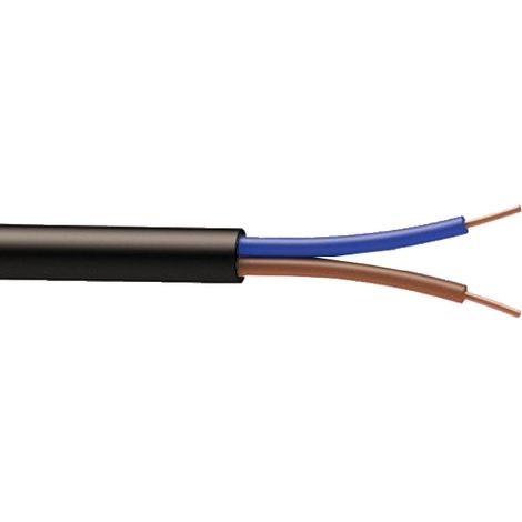 Bis-Electric – Câble électrique RO2V 2x1.5mm – Couronne 100 mètres – Conducteurs marron et bleu – Pour installations électriques en intérieur (1/2)
