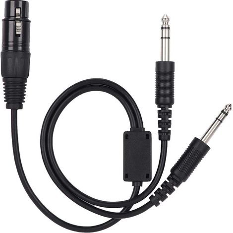 Adaptateur de Casque d'aviation, pour XLR vers GA Adaptateur Double Prise 5 Broches, câble de Casque d'aviation câble Audio d'avion (1/5)