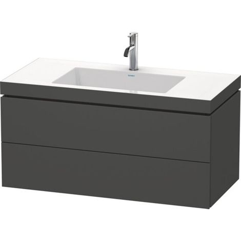 Lavamanos Duravit L-Cube con base mural, 100x48 cm, 2 cajones, (1/5)