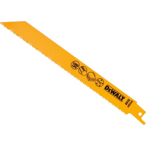 DEWALT Bi-Metal Sabre Reciprocating Blade 100mm Universal Shank for Plastic & Pipes Pack of 1