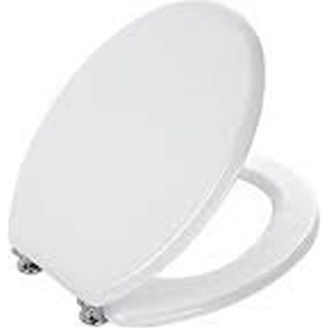 Copriwater Tavoletta WC Bagno in Legno Mdf Universale Bianco