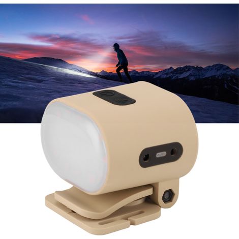Lampe frontale à induction pour la pêche de nuit, le changement d'appâts, la visière de chapeau, lumière chaude, lampe de poignet magnétique, lampe rechargeable pour le camping en extérieur, blanc cas (1/5)