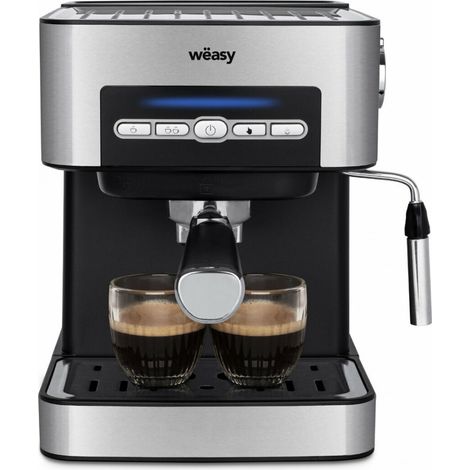 Cafetière à dosettes Weasy KFX32 – Réservoir 1,6 L – 4 modes : 1 ou 2 tasses, vapeur, eau chaude – Buse vapeur pivotante – Plateau chauffe-tasses