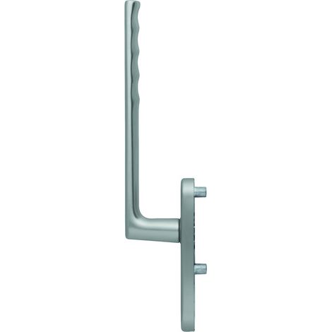 HOPPE® Handhebelgarnitur Hamburg HS-0700/431N-AS, ohne Schrauben, Aluminium, Profilzylinder gelocht