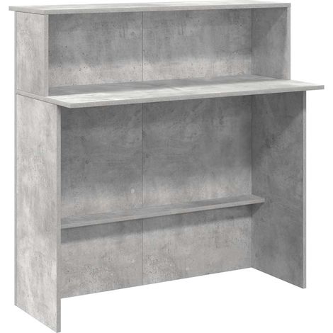 Maison Exclusive - Empfangstheke Betongrau 100x50x103,5 cm Holzwe