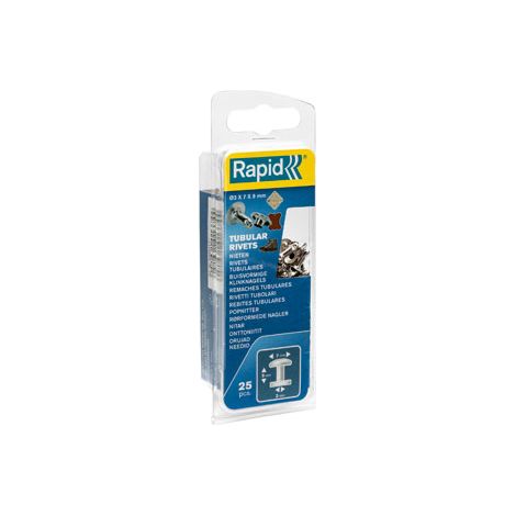 REMACHE TUBULAR DOS PIEZAS 3 X 7 PLATA 25 UDS - 5000414
