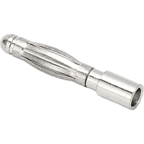 Fiches bananes mâles et femelles de 2,5 mm, connecteurs en cuivre pur nickelé, accessoire pour contrôleur de vol/modèles réduits d'avions. Prix : 21,060 + 21,070. Vendues par lot de 10. (1/5)