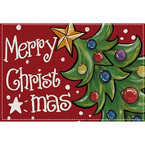 Sets de table de Noël, style champêtre, Noël d'hiver, fêtes de Noël, sets de table pour la cuisine familiale, nappes - 45 x 30 cm (polyester) - 3 pièces