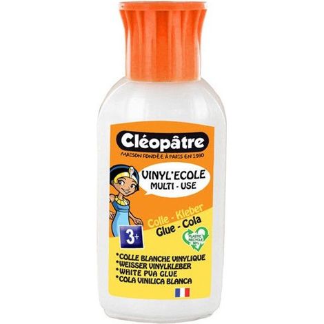 Colle vinyle - Cléopatre - VI70X - Flacon 60 ml - Prise rapide - Usage scolaire (1/2)