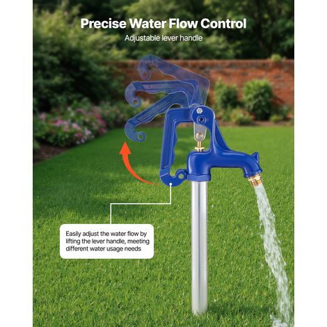 Borne Incendie Antigel 1595 mm Robinet Extérieur de Jardin, avec Profondeur d'Enfouissement 914,4 mm, Raccord d'Entrée et de Sortie G 3/4 po, sans Plomb, pour Irrigation de Jardin, de Ferme (1/5)