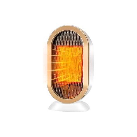 Chauffage d'appoint, Radiateur Soufflant Salle de Bain Mini Radiateur Electrique 800W/1200W Protection Contre Surchauffe & Anti-Basculement pour la Salle de Bain, la Maison, le Salon, le Bureau