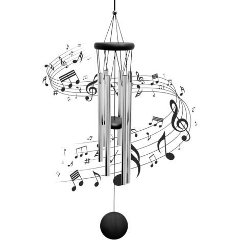 Carillon à Vent avec Son Apaisant Et Relaxant,Carillon à Vent,Carillons éoliens Extérieur Intérieur,pour Maison, Jardin, Cour, Balcon, Décoration Intérieure (1/5)