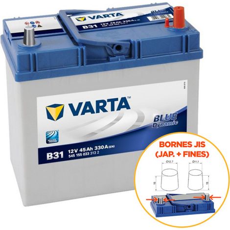 Batterie de démarrage Varta Blue Dynamic B24L B31 12V 45Ah / 330A (1/6)