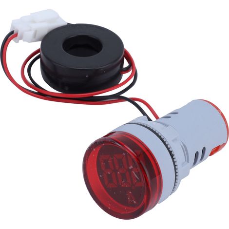 Compteur numérique universel ampèremètre signal indicateur lampe AC 220V AD16-22DSA rouge (1/5)