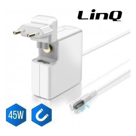 Chargeur Secteur MagSafe 45W AP-45, LinQ - Blanc p. Apple MacBook Air (1ère génération-Ywey
