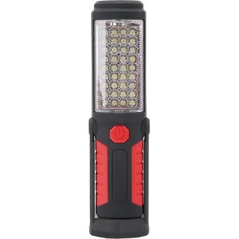 Lampada da lavoro magnetica a batteria 36+5 LED, luci da lavoro portatili per emergenze, luce meccanica, casa, riparazione auto, luce di emergenza, ricarica USB (rossa) (1/5)