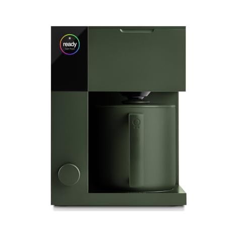 Fellow Cafetera de precisión Aiden - Jarra tipo termo para 10 tazas, ayuda para la elaboración integrada, programación, depósito de agua extraíble, verde bosque