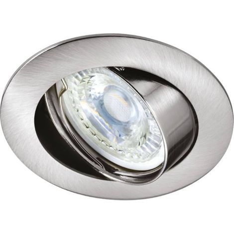 GALAXY Encastré GU10 rond basculant nickel Lpe non incl.,conx°s/outil ARIC 4891 (1/5)